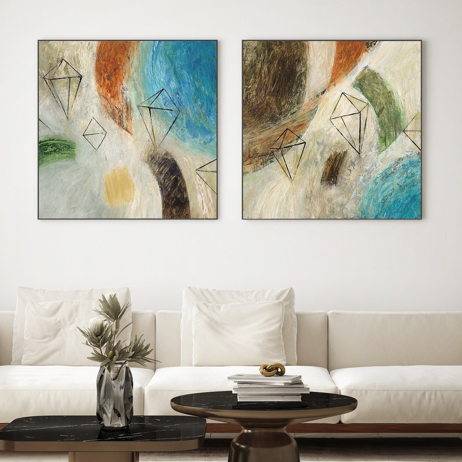 wall-art-print-canvas-poster-framed-Diamond in the Rough, Style A & B, Set Of 2 , By Chris Mills-2