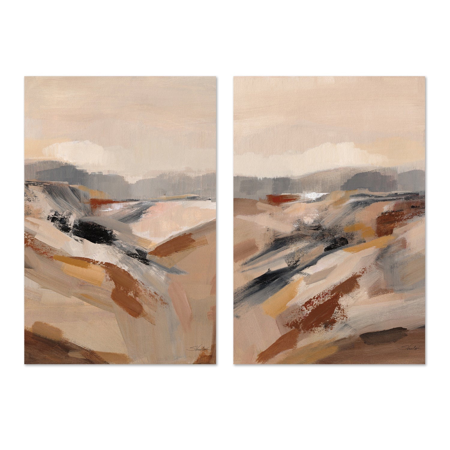 wall-art-print-canvas-poster-framed-Distant Forest, Set Of 2-by-Silvia Vassileva-Gioia Wall Art