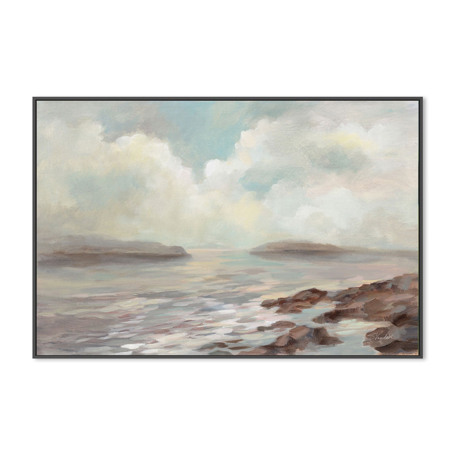wall-art-print-canvas-poster-framed-Distant Island-by-Silvia Vassileva-Gioia Wall Art