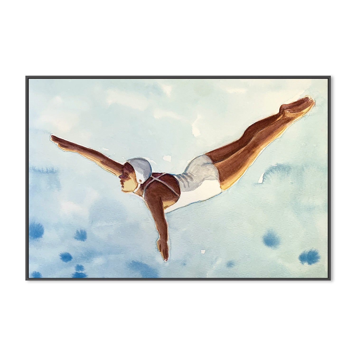wall-art-print-canvas-poster-framed-Diver in Aqua Sky-3