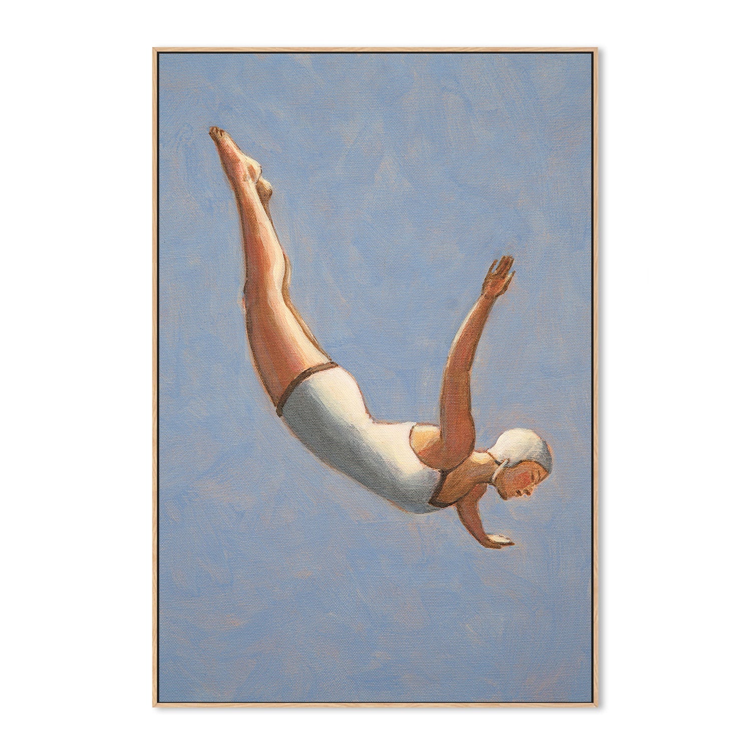 wall-art-print-canvas-poster-framed-Diver in Blue-Grey Sky-4
