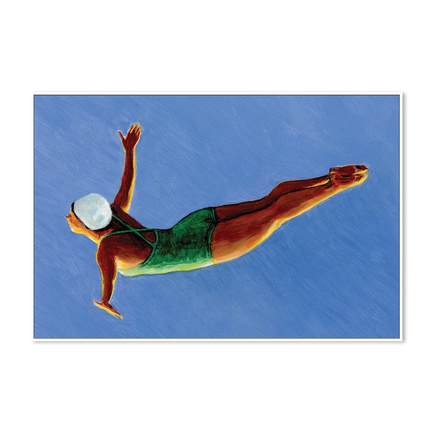 wall-art-print-canvas-poster-framed-Diver in Green Swimsuit-5