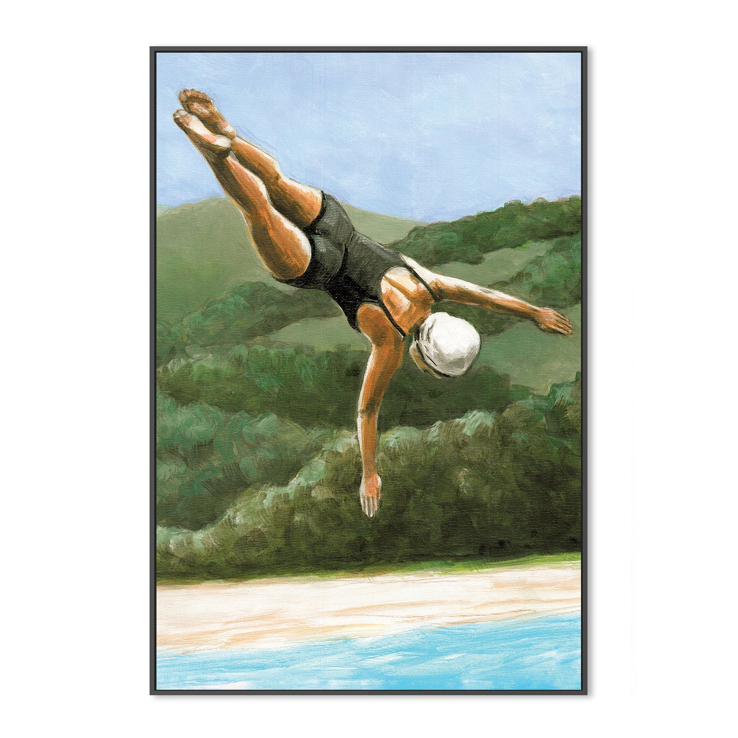 wall-art-print-canvas-poster-framed-Diver with Hills-3