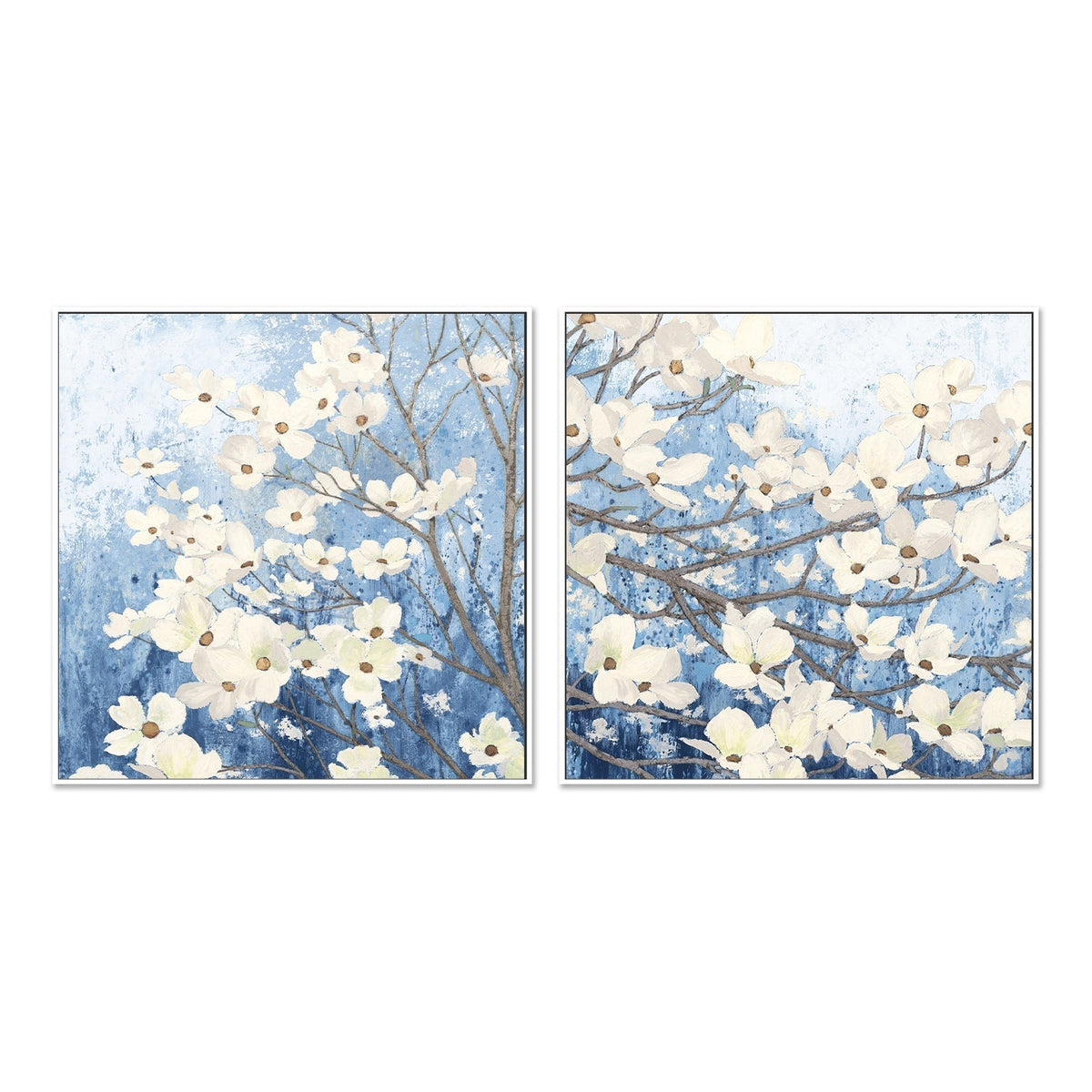 wall-art-print-canvas-poster-framed-Dogwood Blossoms, set of 2-by-James Wiens-Gioia Wall Art