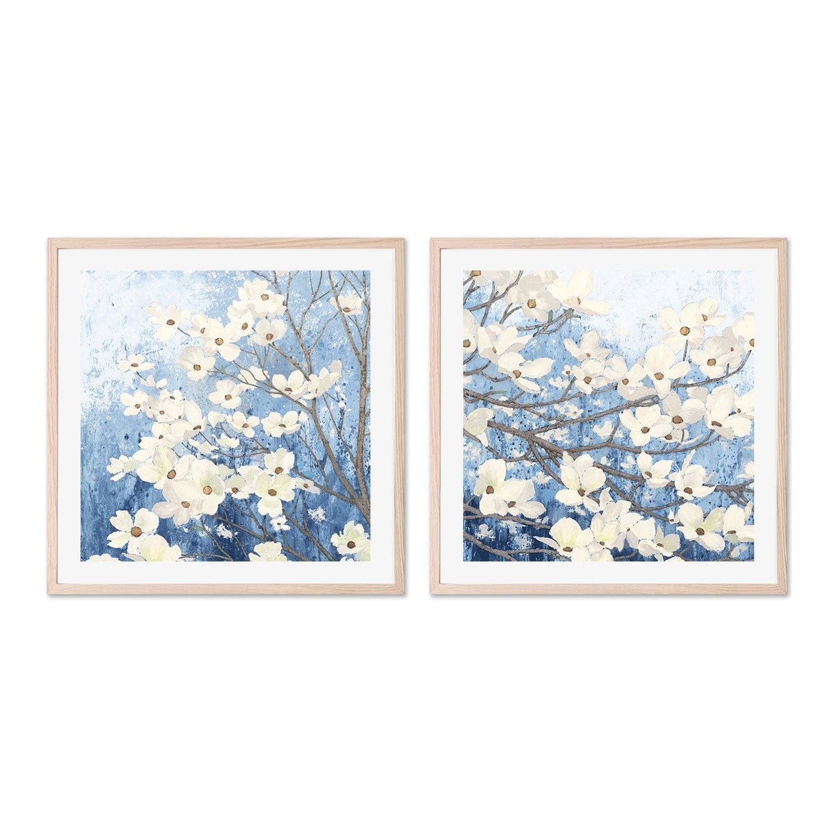 wall-art-print-canvas-poster-framed-Dogwood Blossoms, set of 2-by-James Wiens-Gioia Wall Art