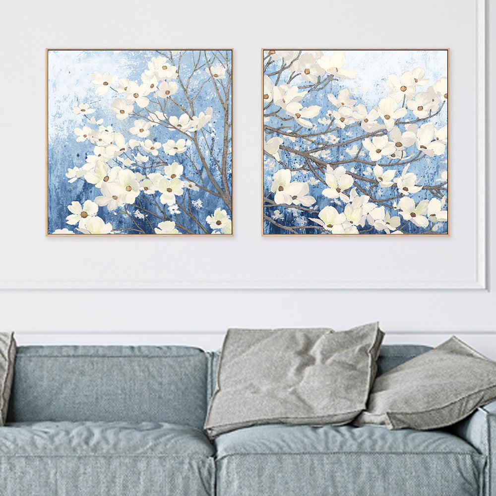 wall-art-print-canvas-poster-framed-Dogwood Blossoms, set of 2-by-James Wiens-Gioia Wall Art