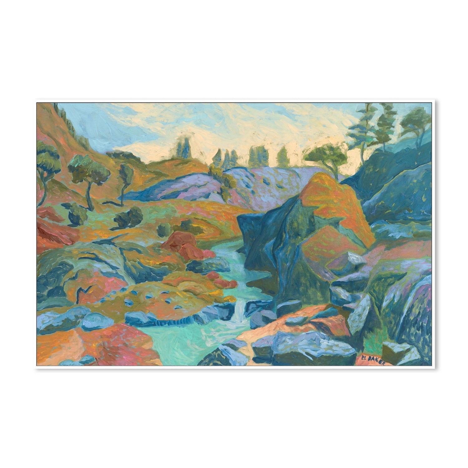 wall-art-print-canvas-poster-framed-Down Stream , By Eleanor Baker-5