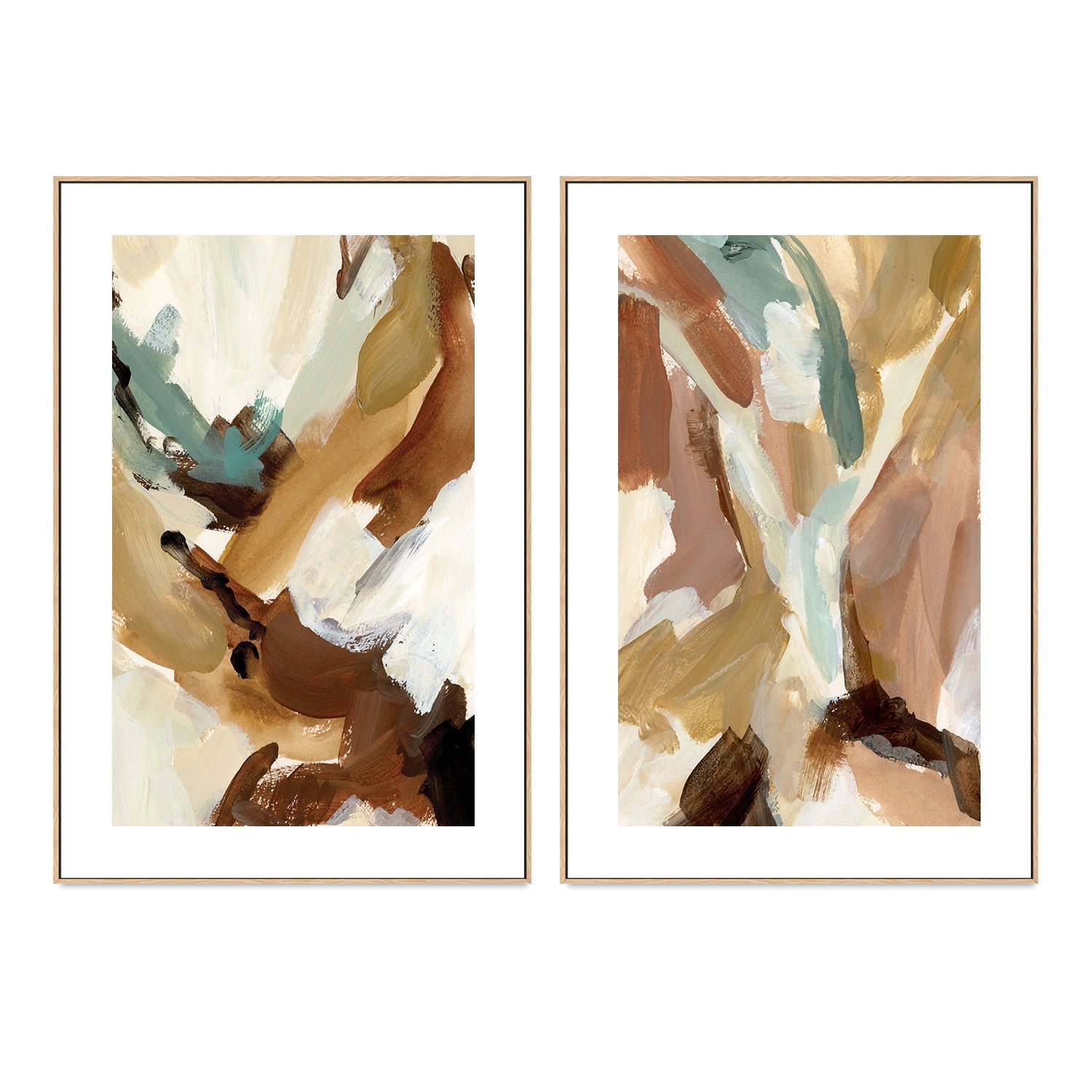 wall-art-print-canvas-poster-framed-Down To Earth, Style B & C, Set of 2-by-Emily Wood-Gioia Wall Art