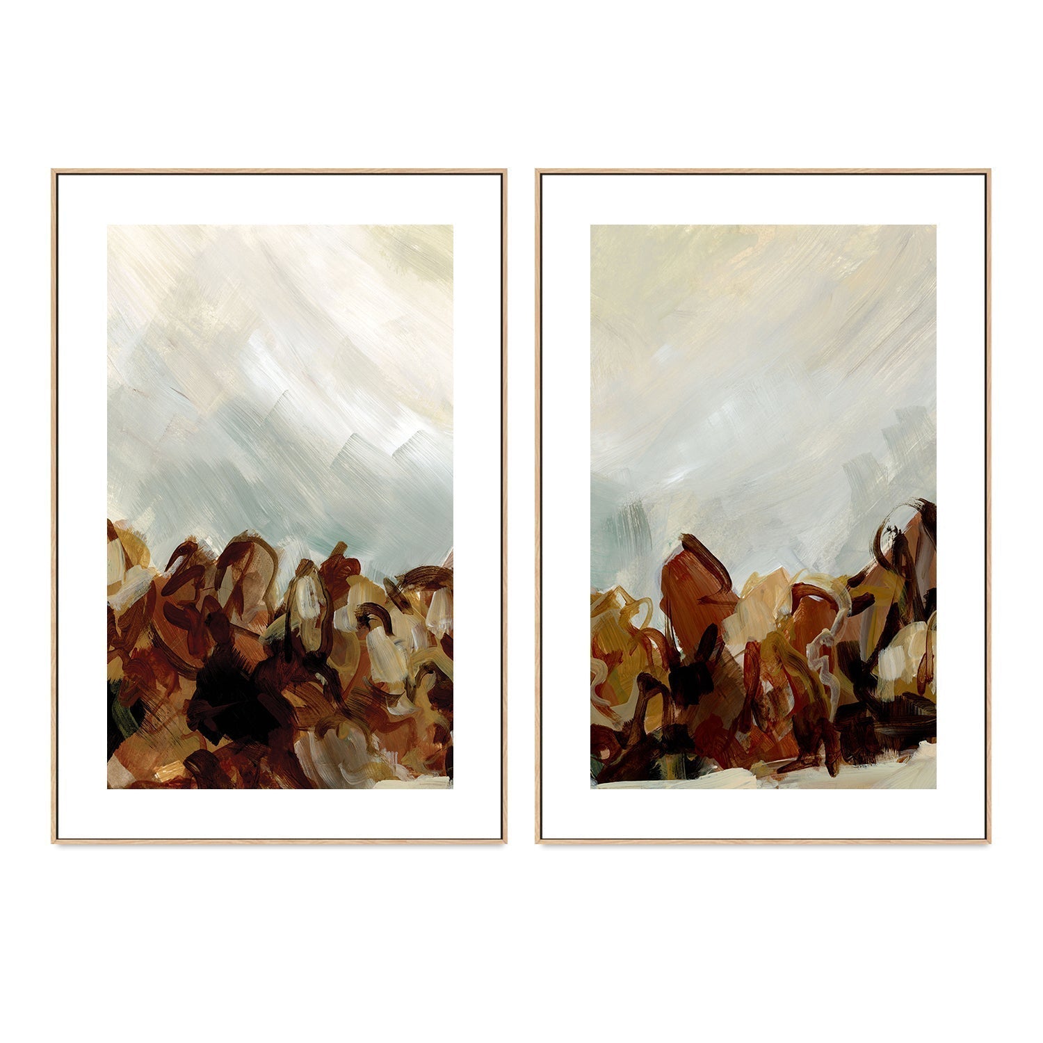 wall-art-print-canvas-poster-framed-Down To Earth, Style H & I, Set of 2-by-Emily Wood-Gioia Wall Art