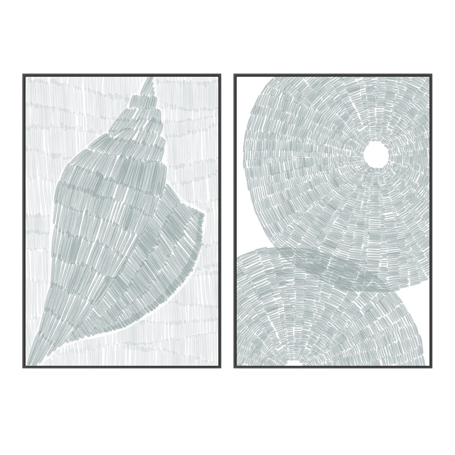 wall-art-print-canvas-poster-framed-Drifted Conch Shell-Salty Sea Urchin shell , Set Of 2, By Jetty Home , By Jetty Home-3
