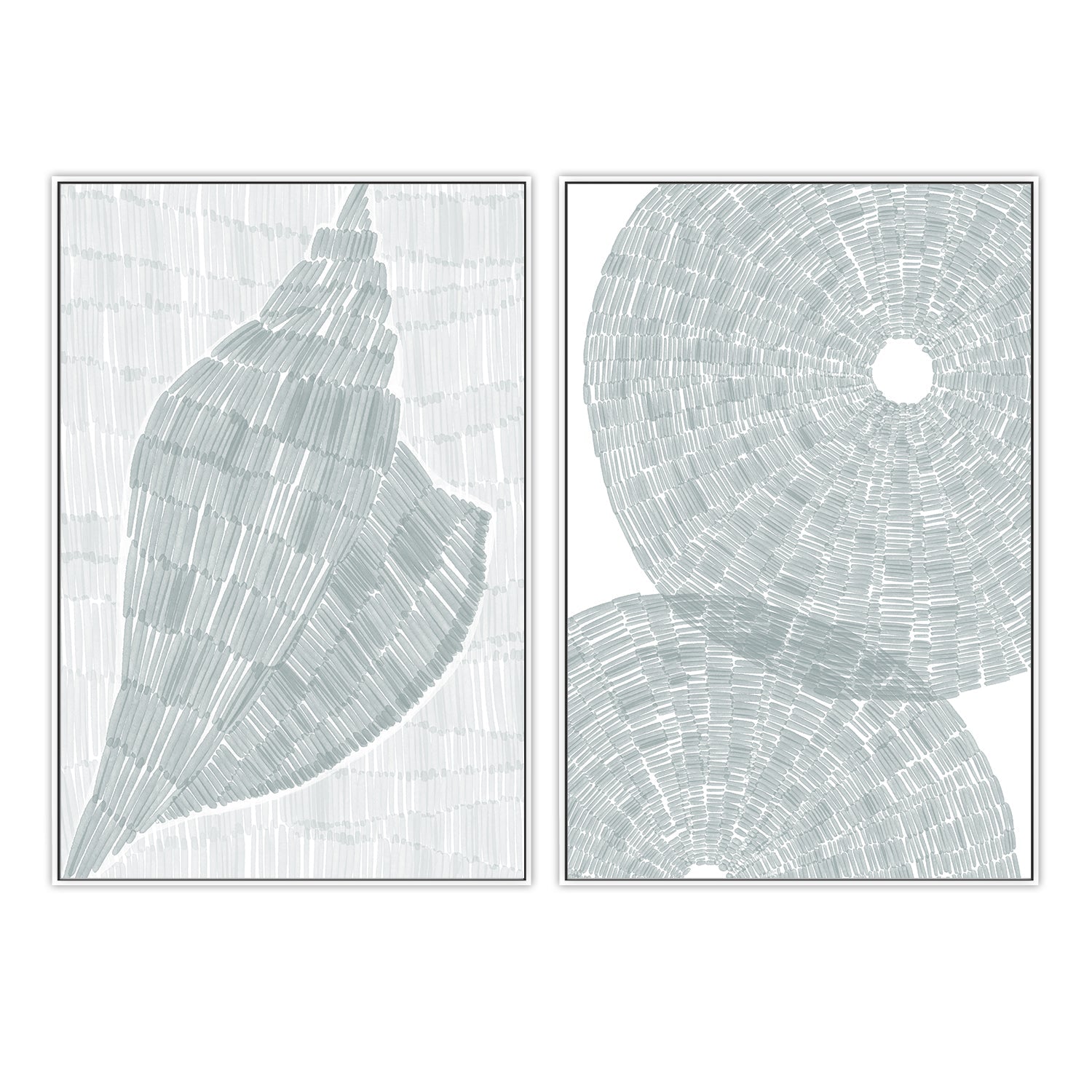 wall-art-print-canvas-poster-framed-Drifted Conch Shell-Salty Sea Urchin shell , Set Of 2, By Jetty Home , By Jetty Home-5