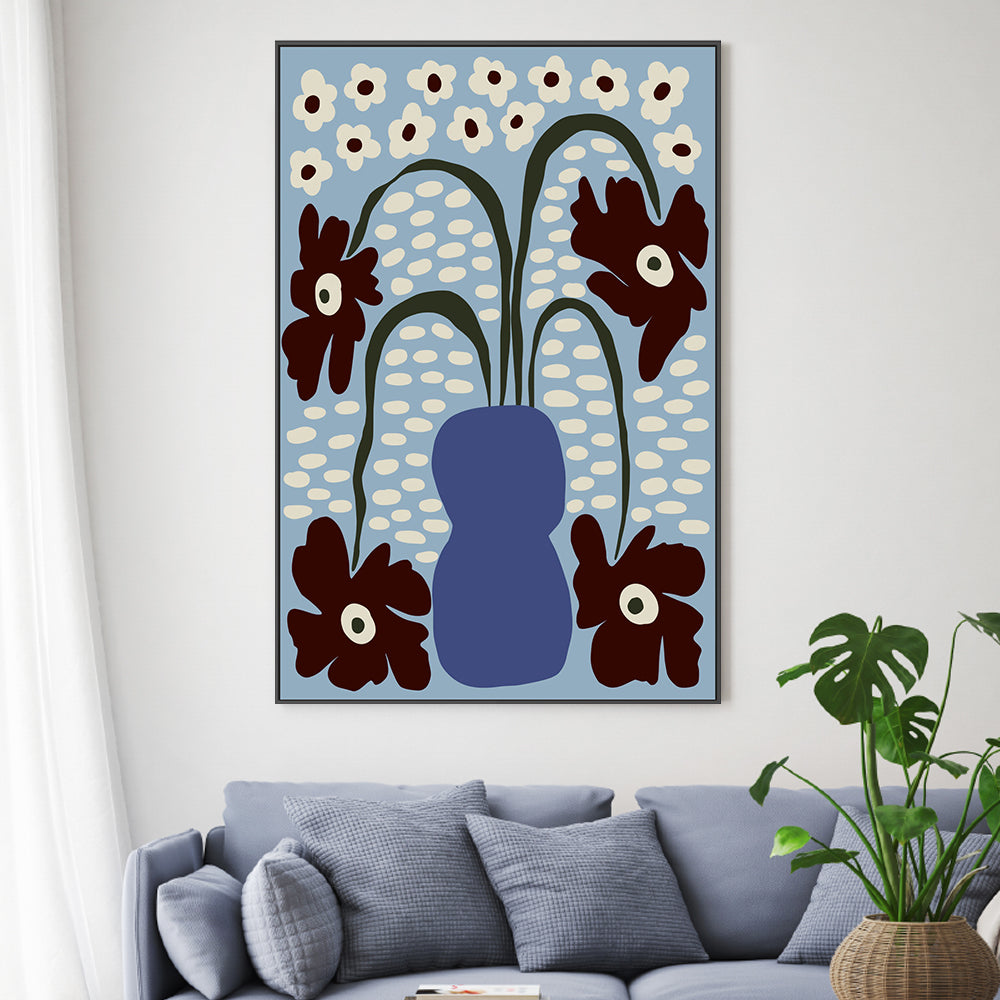 wall-art-print-canvas-poster-framed-Dropping Orange Fern, Style A , By Miho Art Studio-2