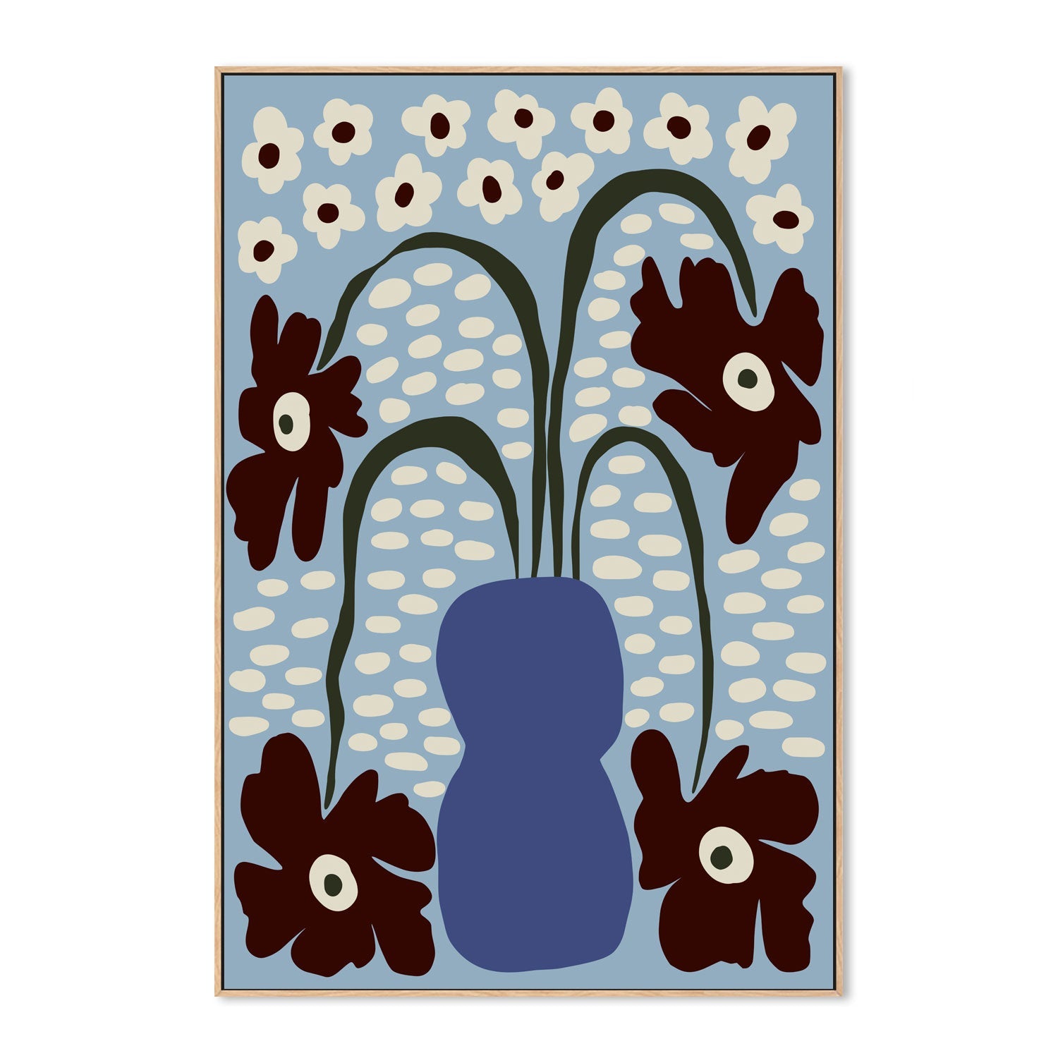 wall-art-print-canvas-poster-framed-Dropping Orange Fern, Style A , By Miho Art Studio-4