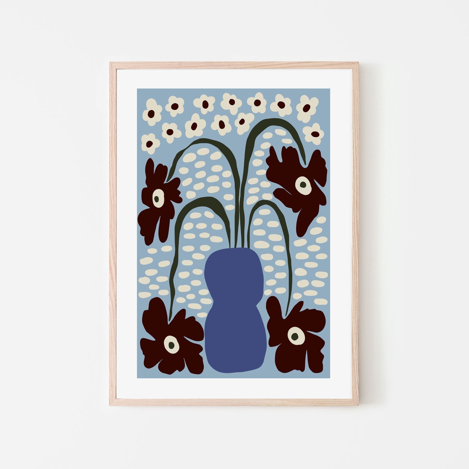 wall-art-print-canvas-poster-framed-Dropping Orange Fern, Style A , By Miho Art Studio-6