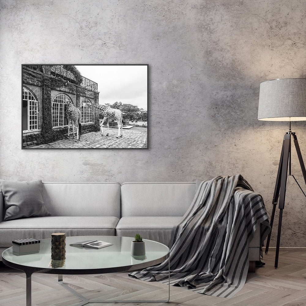 wall-art-print-canvas-poster-framed-Early Morning Visitors, By Jie Fischer-by-Plus X Studio-Gioia Wall Art