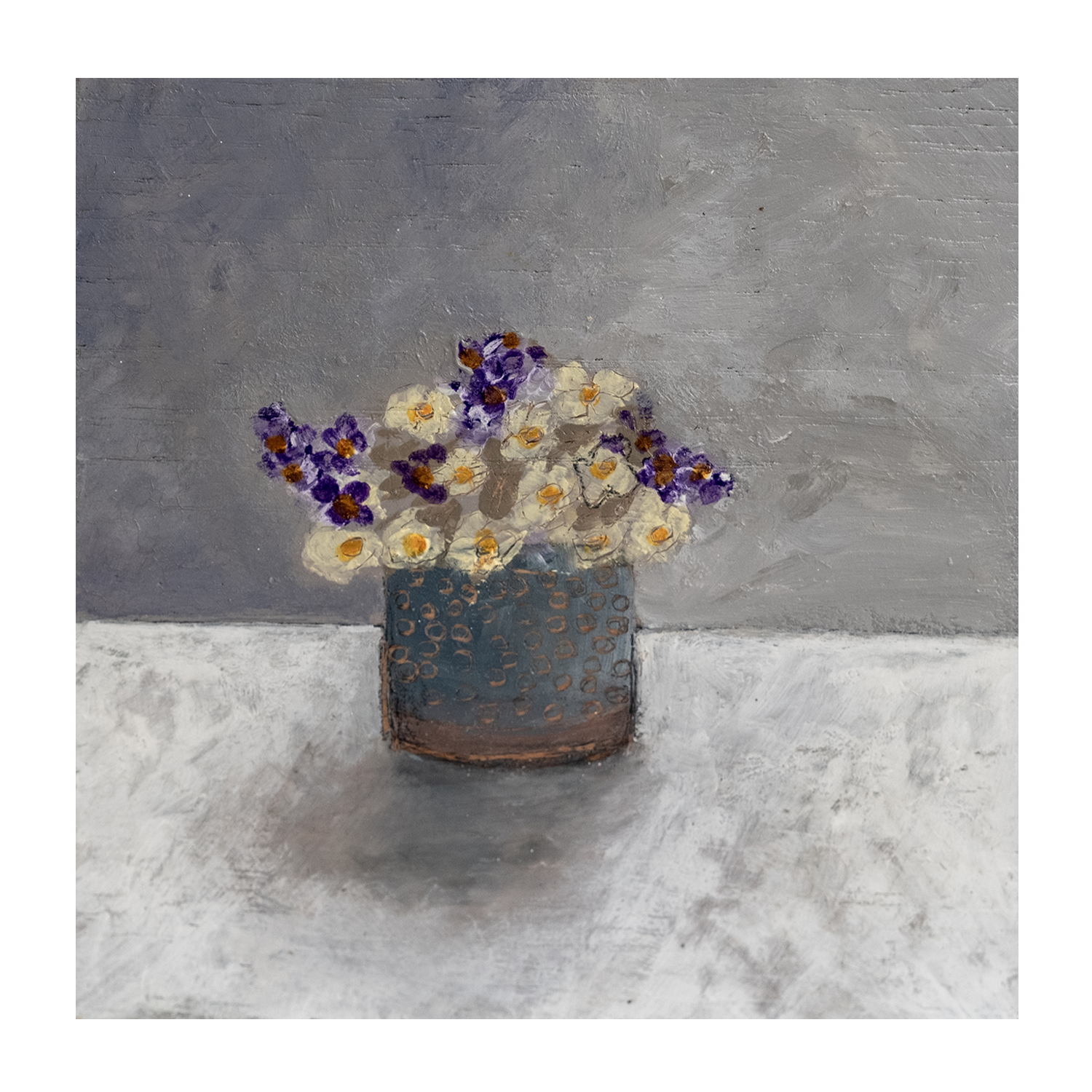 wall-art-print-canvas-poster-framed-Early Spring Flowers , By Louise O'Hara-1