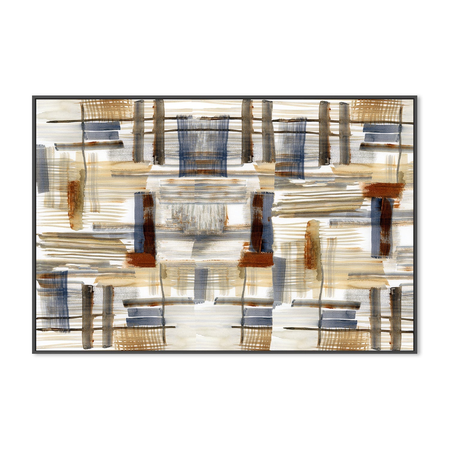 wall-art-print-canvas-poster-framed-Earthtone Shapes, Style A-3