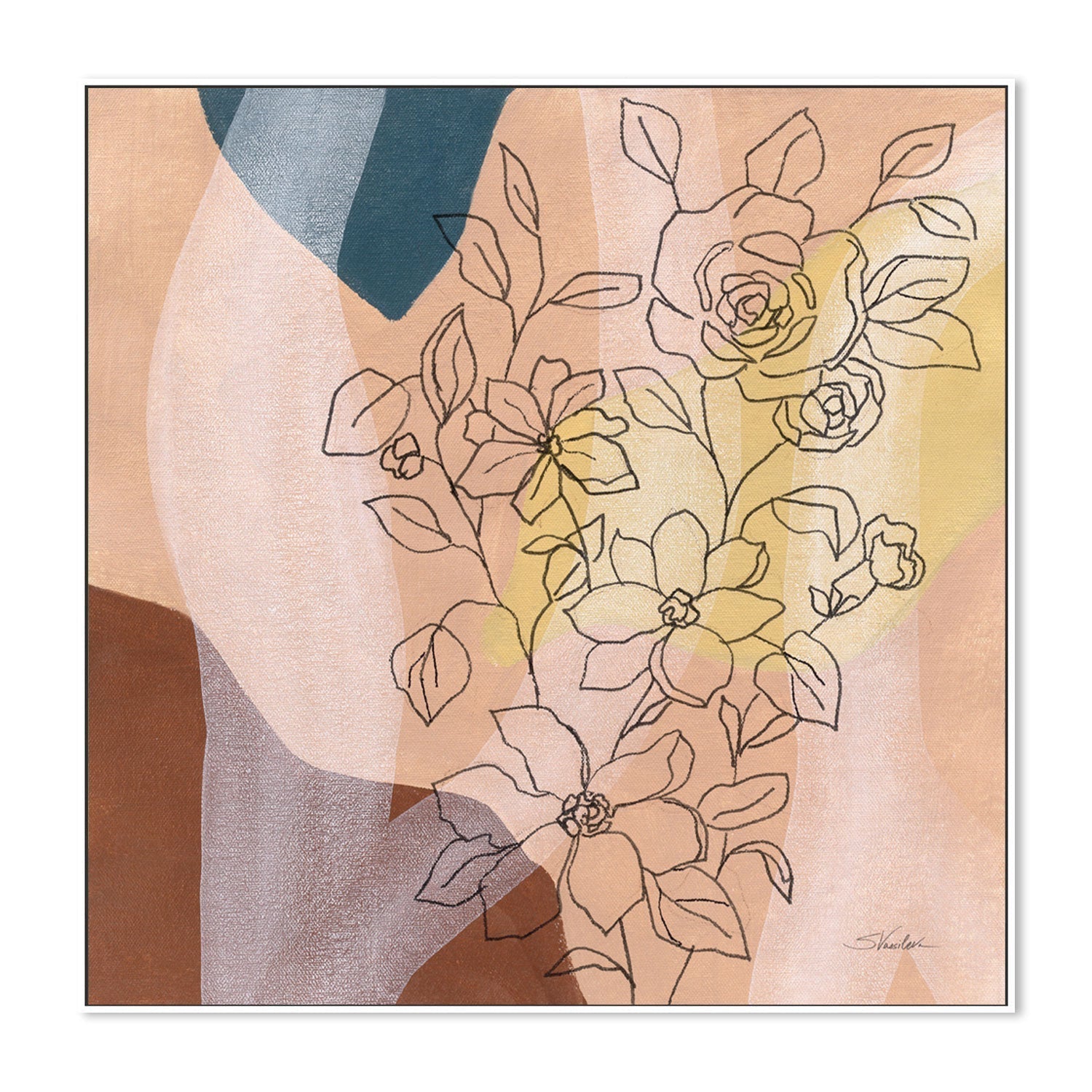 wall-art-print-canvas-poster-framed-Earthy Boho Lace, Style B-by-Silvia Vassileva-Gioia Wall Art