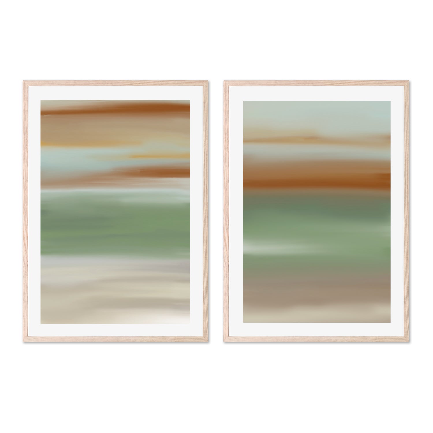wall-art-print-canvas-poster-framed-Earthy Colour Blend, Style A & B, Set of 2 , By Karine Tonial Grimm-GIOIA-WALL-ART