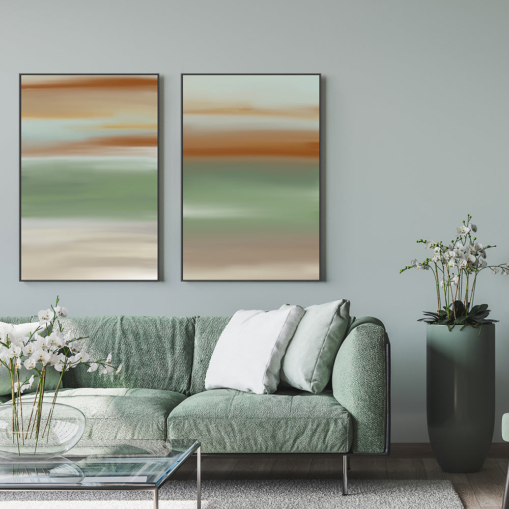 wall-art-print-canvas-poster-framed-Earthy Colour Blend, Style A & B, Set of 2 , By Karine Tonial Grimm-GIOIA-WALL-ART