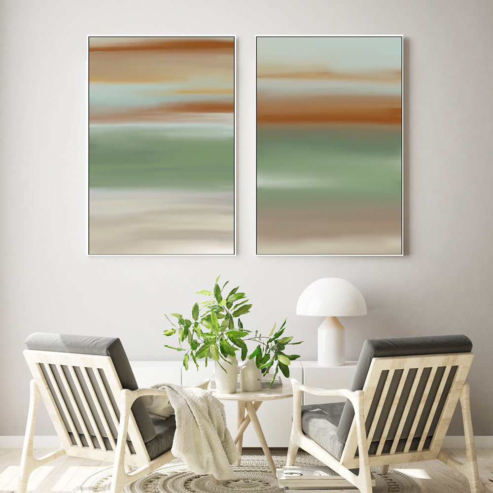 wall-art-print-canvas-poster-framed-Earthy Colour Blend, Style A & B, Set of 2 , By Karine Tonial Grimm-GIOIA-WALL-ART