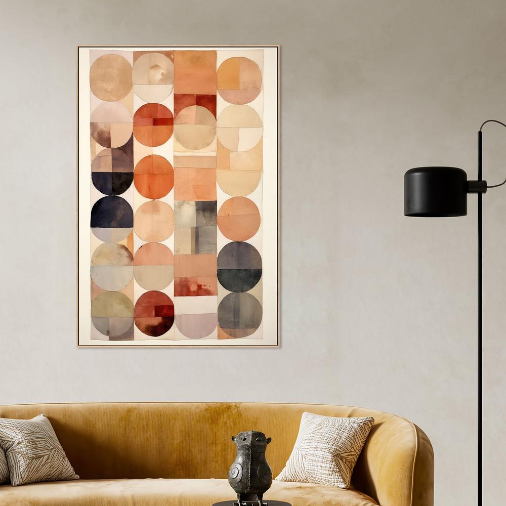 wall-art-print-canvas-poster-framed-Earthy Geometric Flow-2