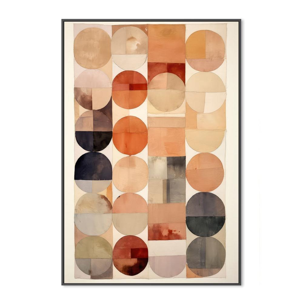 wall-art-print-canvas-poster-framed-Earthy Geometric Flow-3