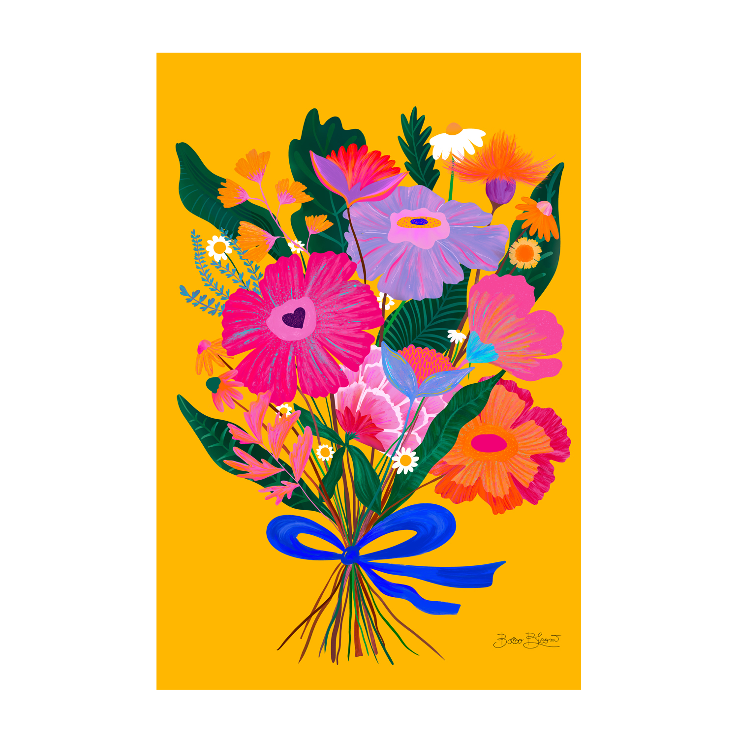 wall-art-print-canvas-poster-framed-Eclectic Flowers-2