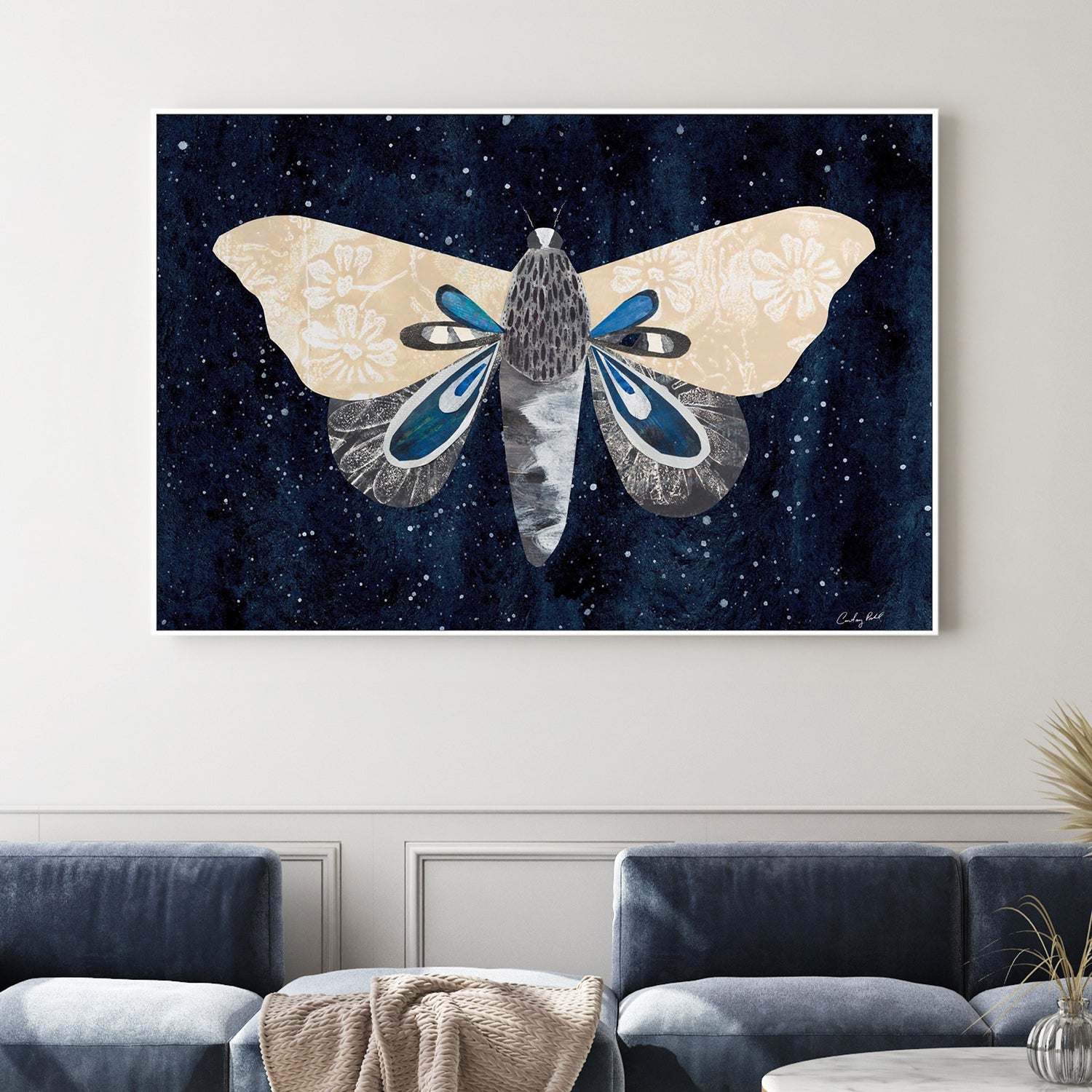 wall-art-print-canvas-poster-framed-Elegant Moth, Style A-2