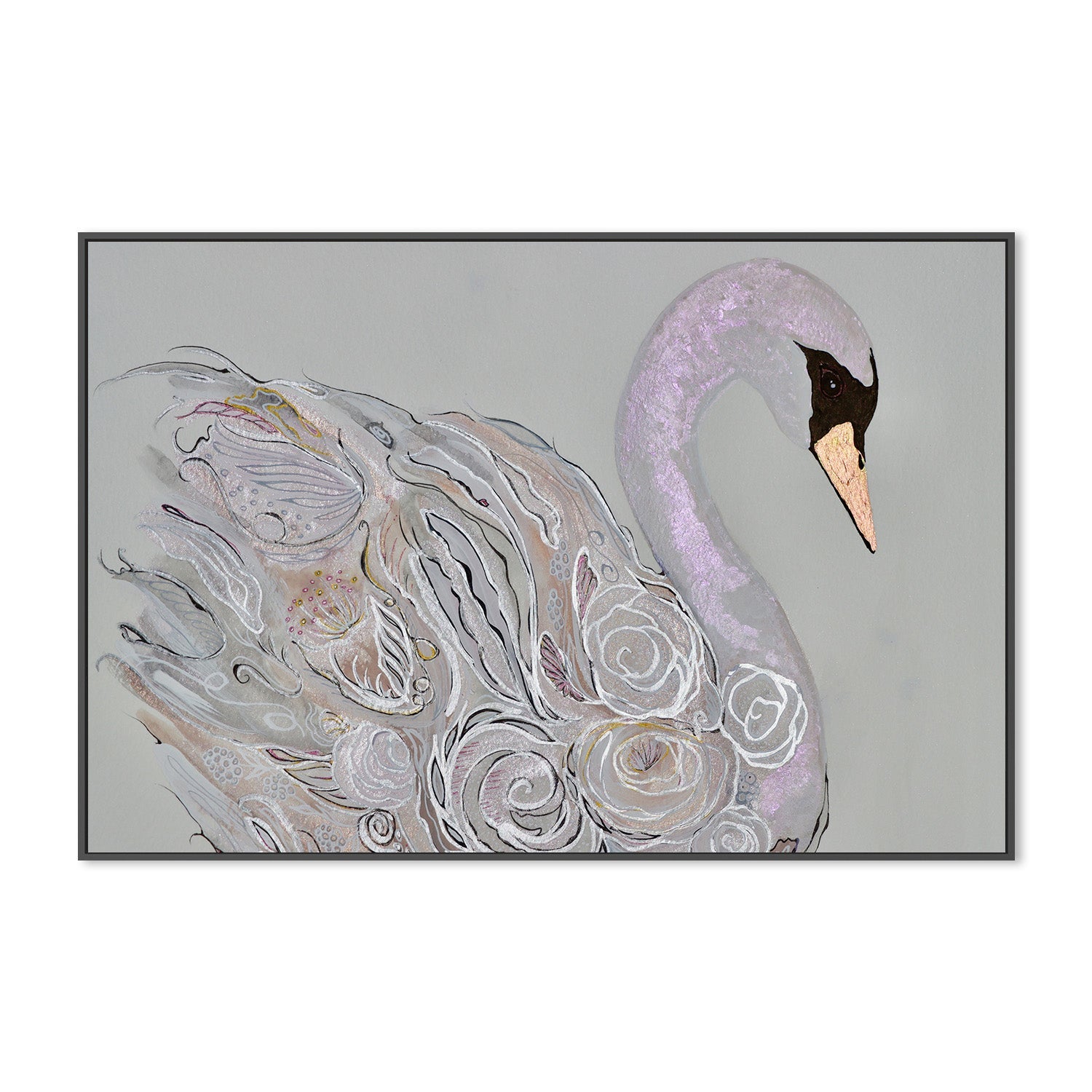 wall-art-print-canvas-poster-framed-Elegant Swan-3