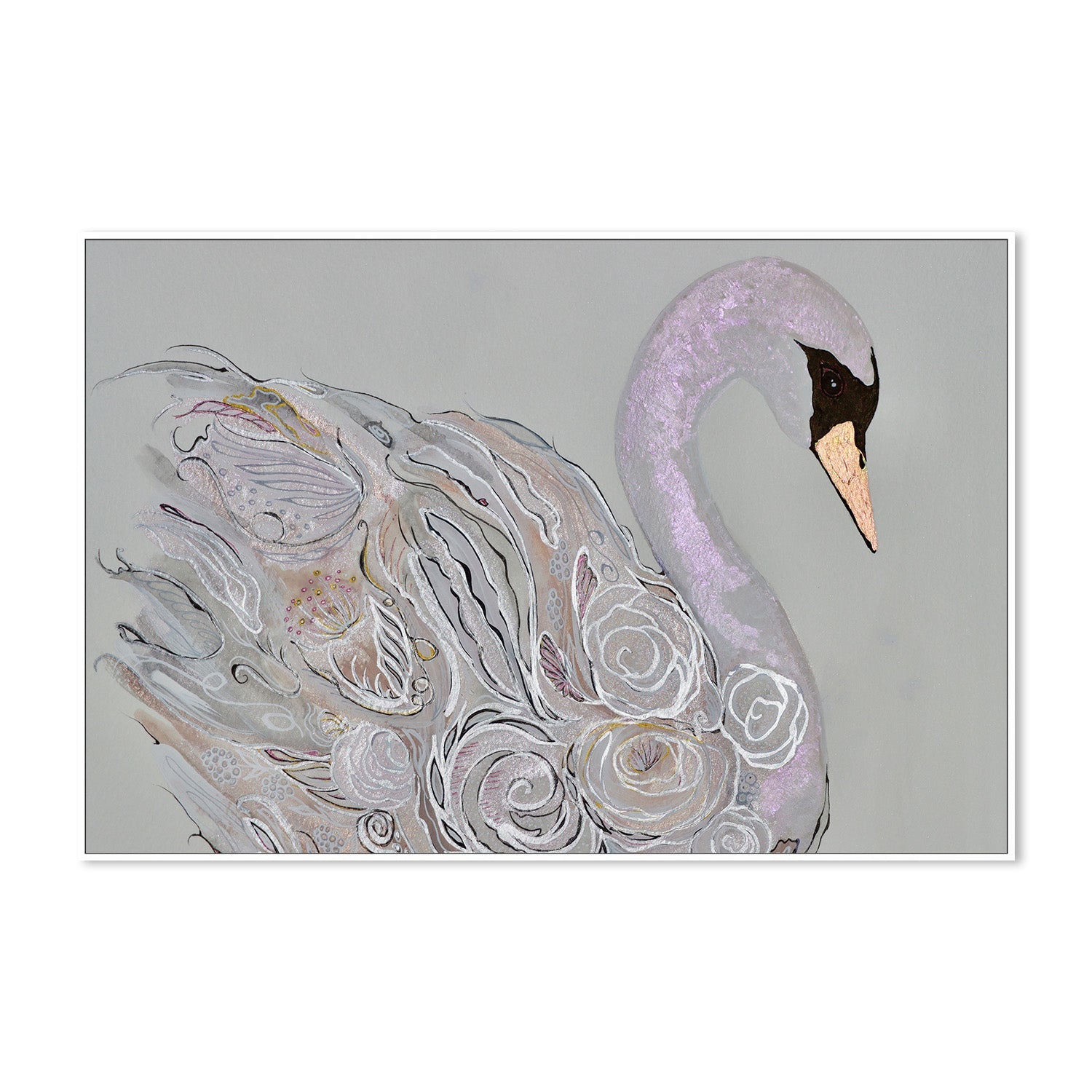 wall-art-print-canvas-poster-framed-Elegant Swan-5