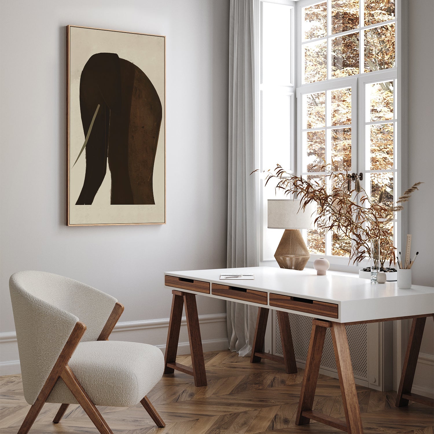 wall-art-print-canvas-poster-framed-Ella Elephant-7