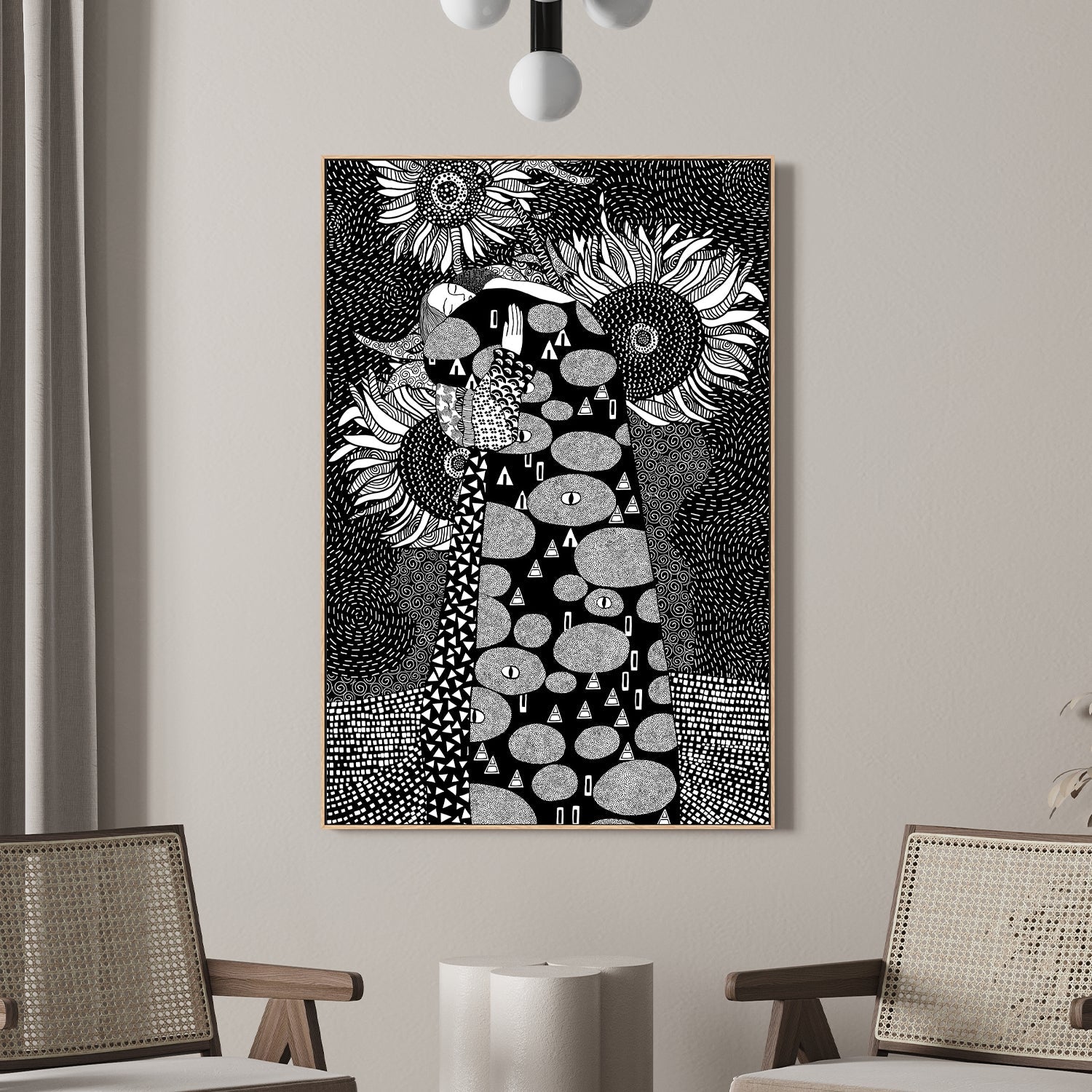 wall-art-print-canvas-poster-framed-Embrace With Sunflowers-7