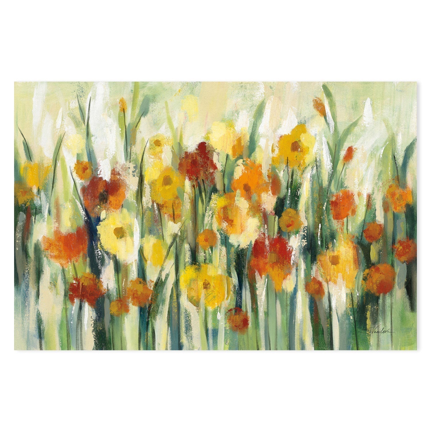 wall-art-print-canvas-poster-framed-End of Summer Garden-by-Silvia Vassileva-Gioia Wall Art
