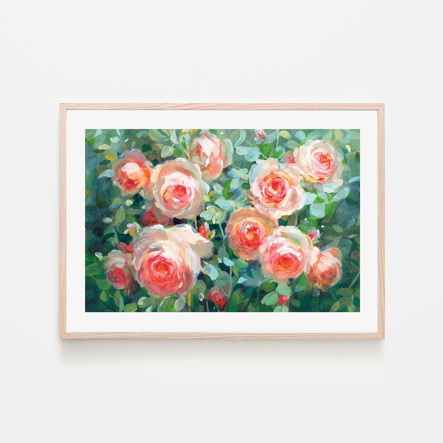 wall-art-print-canvas-poster-framed-English Roses-by-Danhui Nai-Gioia Wall Art