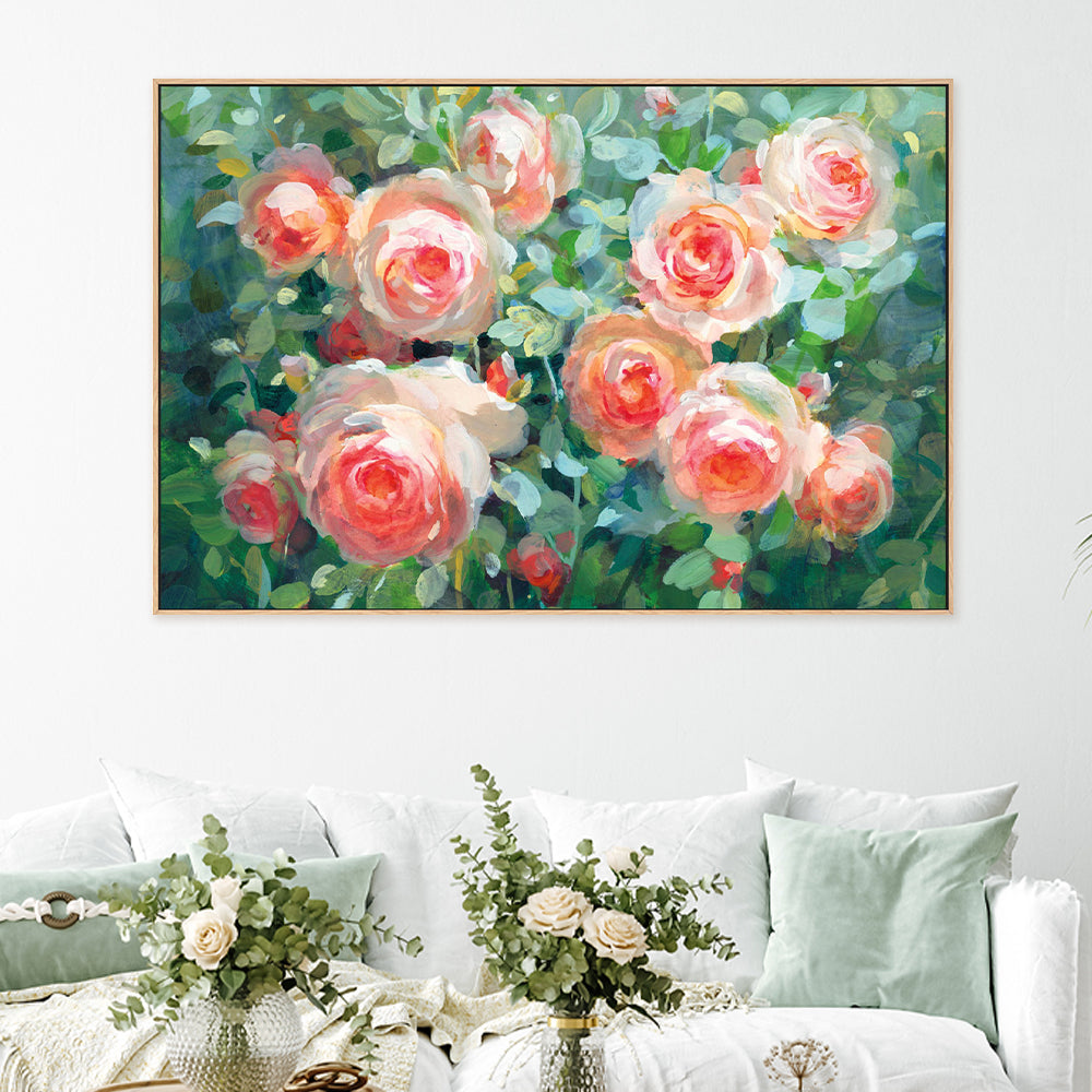 wall-art-print-canvas-poster-framed-English Roses-by-Danhui Nai-Gioia Wall Art
