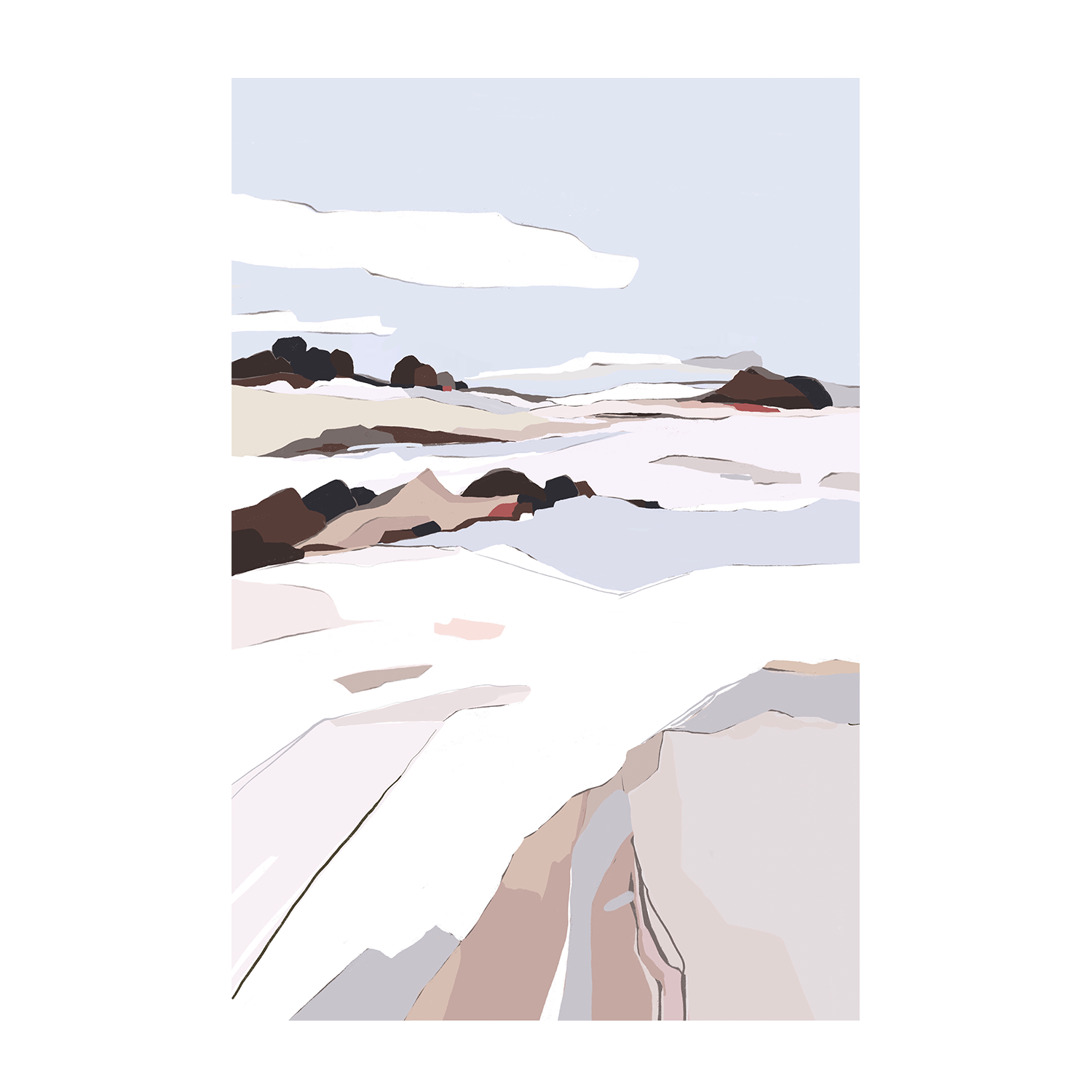 wall-art-print-canvas-poster-framed-Eternal Peaks, Style A , By Nikita Jariwala-GIOIA-WALL-ART