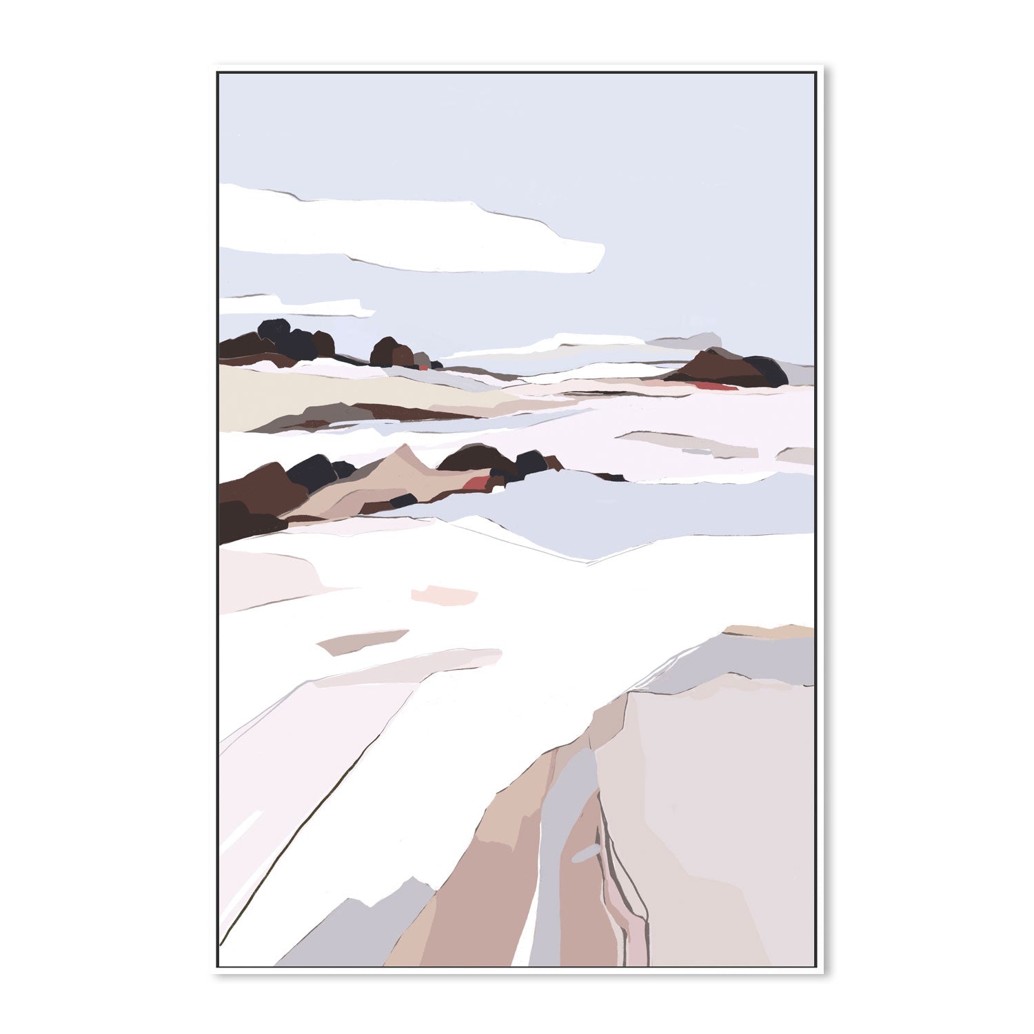 wall-art-print-canvas-poster-framed-Eternal Peaks, Style A , By Nikita Jariwala-GIOIA-WALL-ART