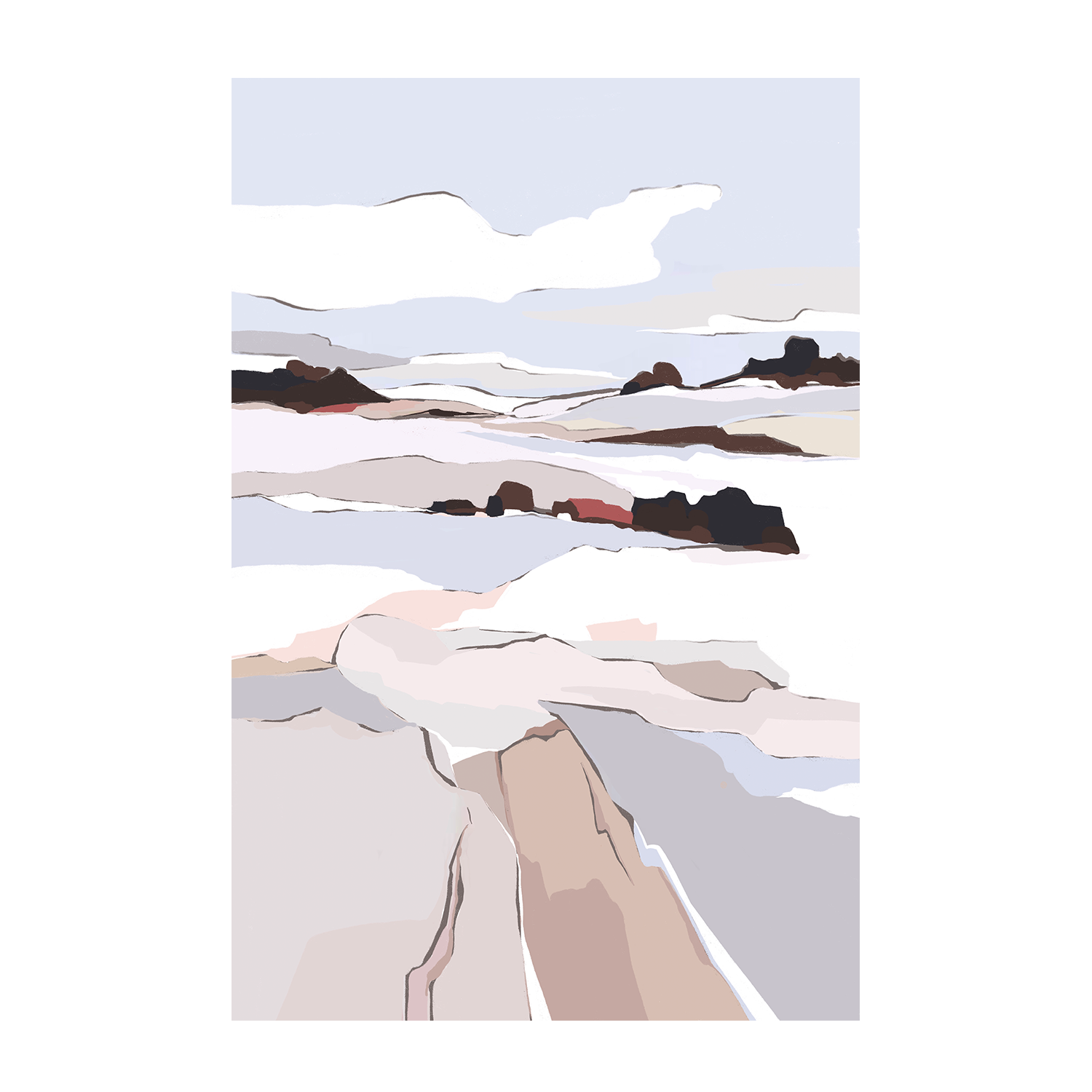 wall-art-print-canvas-poster-framed-Eternal Peaks, Style B , By Nikita Jariwala-GIOIA-WALL-ART