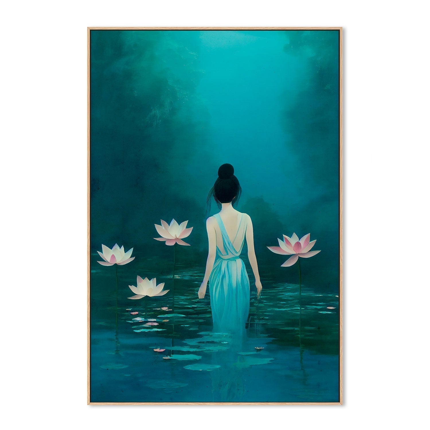 wall-art-print-canvas-poster-framed-Ethereal Pond , By Treechild-GIOIA-WALL-ART