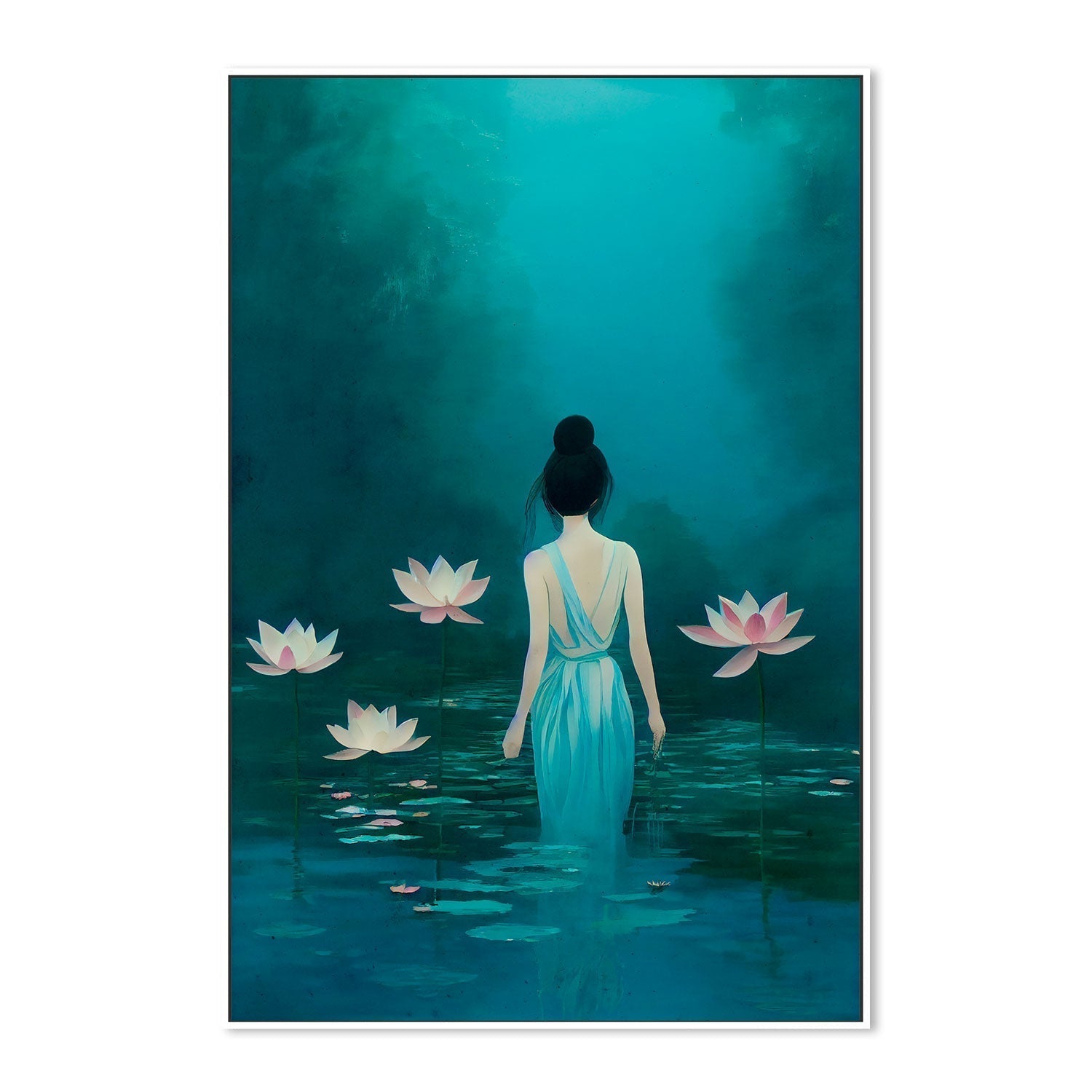 wall-art-print-canvas-poster-framed-Ethereal Pond , By Treechild-GIOIA-WALL-ART