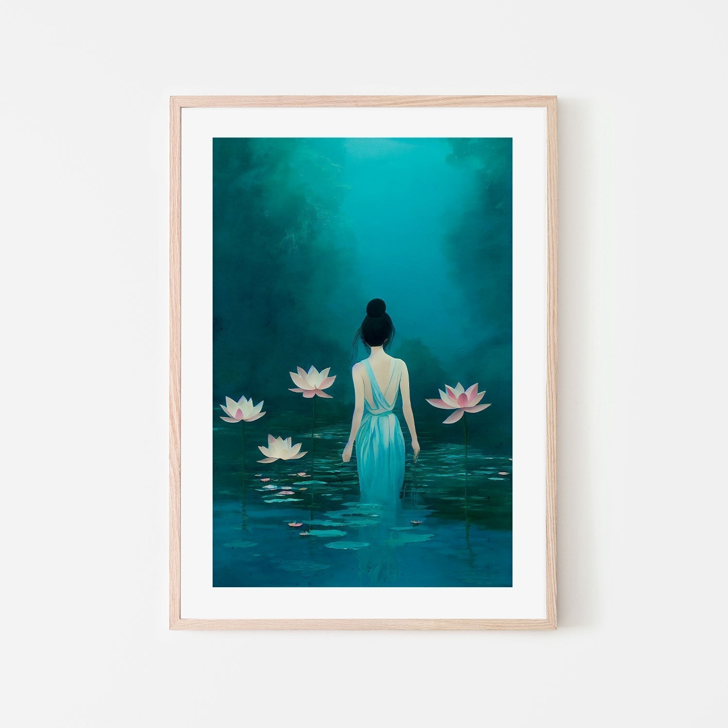 wall-art-print-canvas-poster-framed-Ethereal Pond , By Treechild-GIOIA-WALL-ART