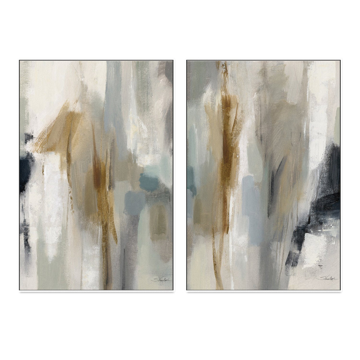 wall-art-print-canvas-poster-framed-Ethereal Sandy Beach, Set Of 2-by-Silvia Vassileva-Gioia Wall Art