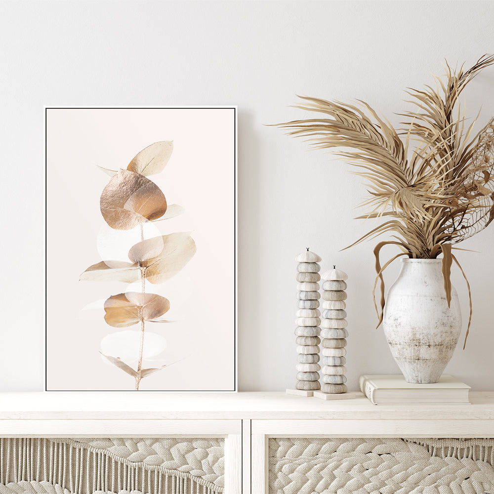 wall-art-print-canvas-poster-framed-Eucalyptus Creative Gold, Style B-by-Plus X Studio-Gioia Wall Art