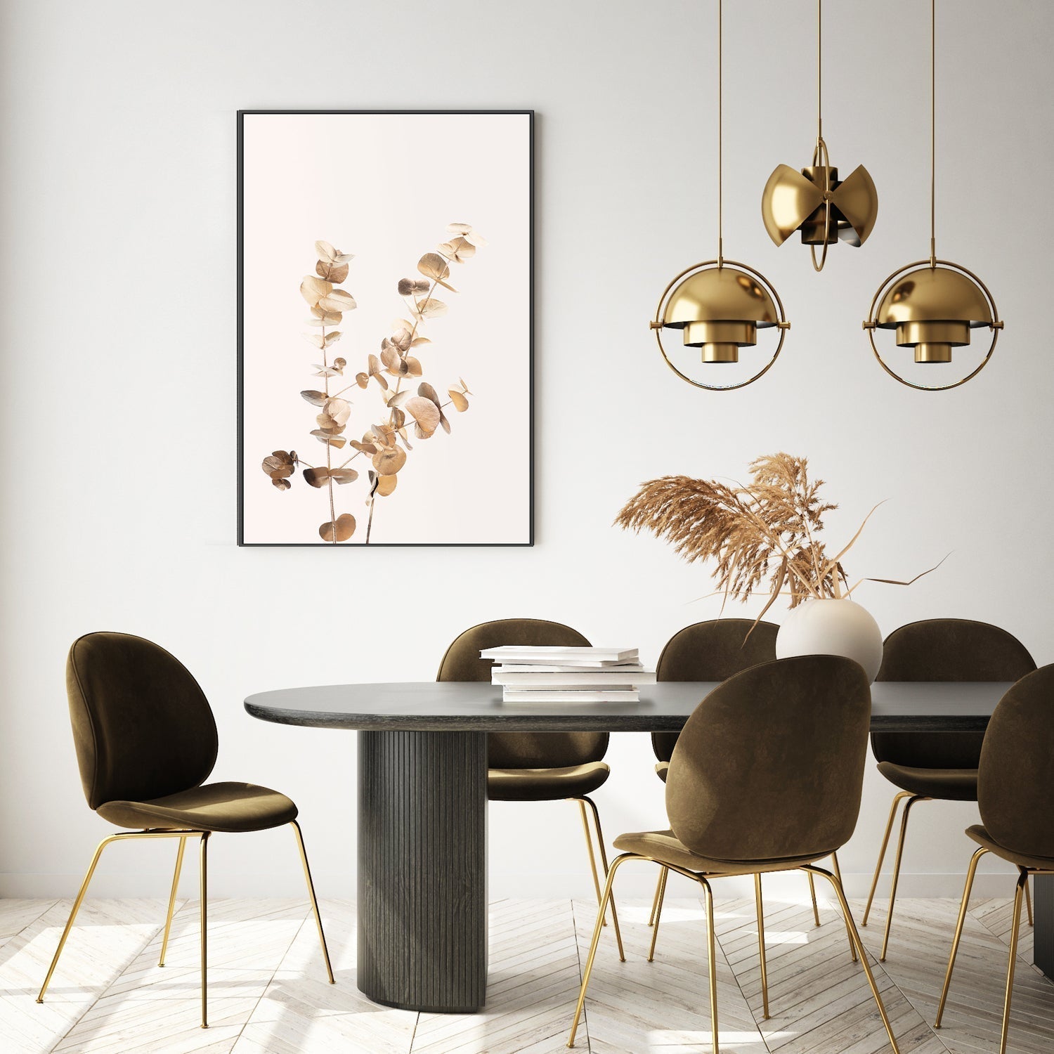 wall-art-print-canvas-poster-framed-Eucalyptus Gold, Style B-by-Plus X Studio-Gioia Wall Art