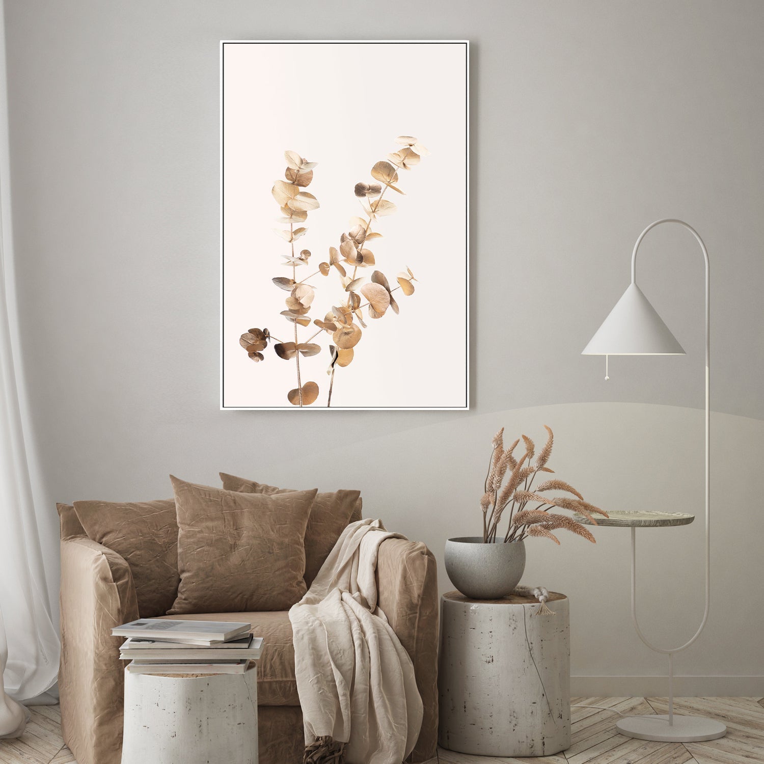 wall-art-print-canvas-poster-framed-Eucalyptus Gold, Style B-by-Plus X Studio-Gioia Wall Art