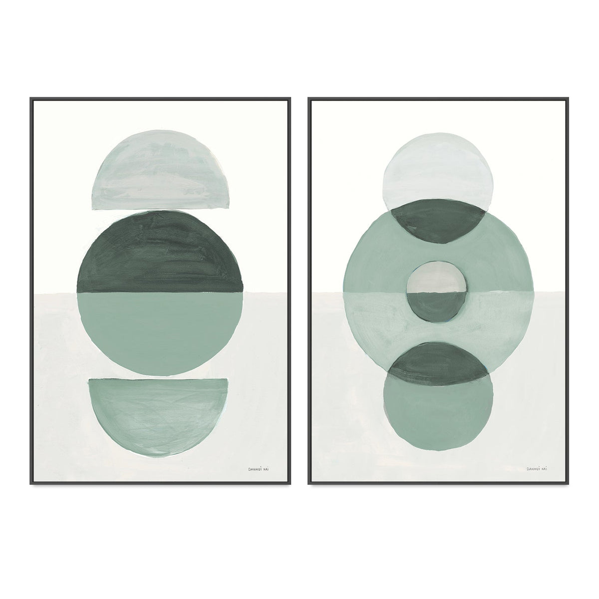 wall-art-print-canvas-poster-framed-Eucalyptus, Style A & B, Set Of 2 , By Danhui Nai-GIOIA-WALL-ART