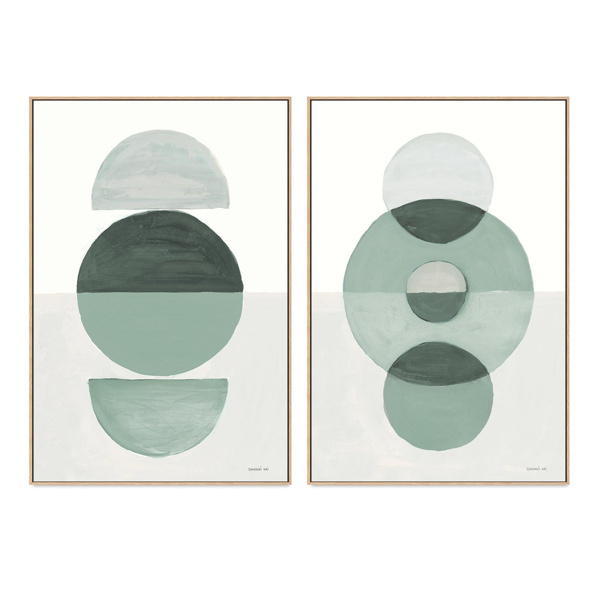 wall-art-print-canvas-poster-framed-Eucalyptus, Style A & B, Set Of 2 , By Danhui Nai-GIOIA-WALL-ART