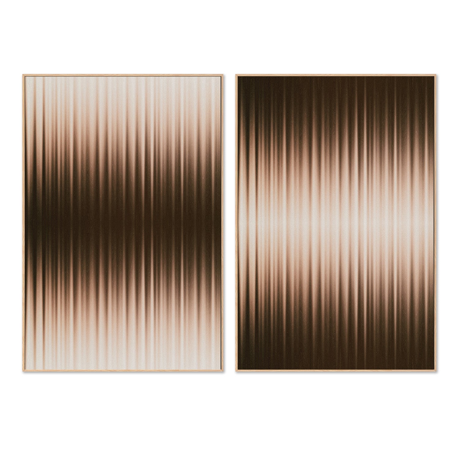 wall-art-print-canvas-poster-framed-Euphori, White and Brown, Style A & B, Set Of 2 , By Alma-4