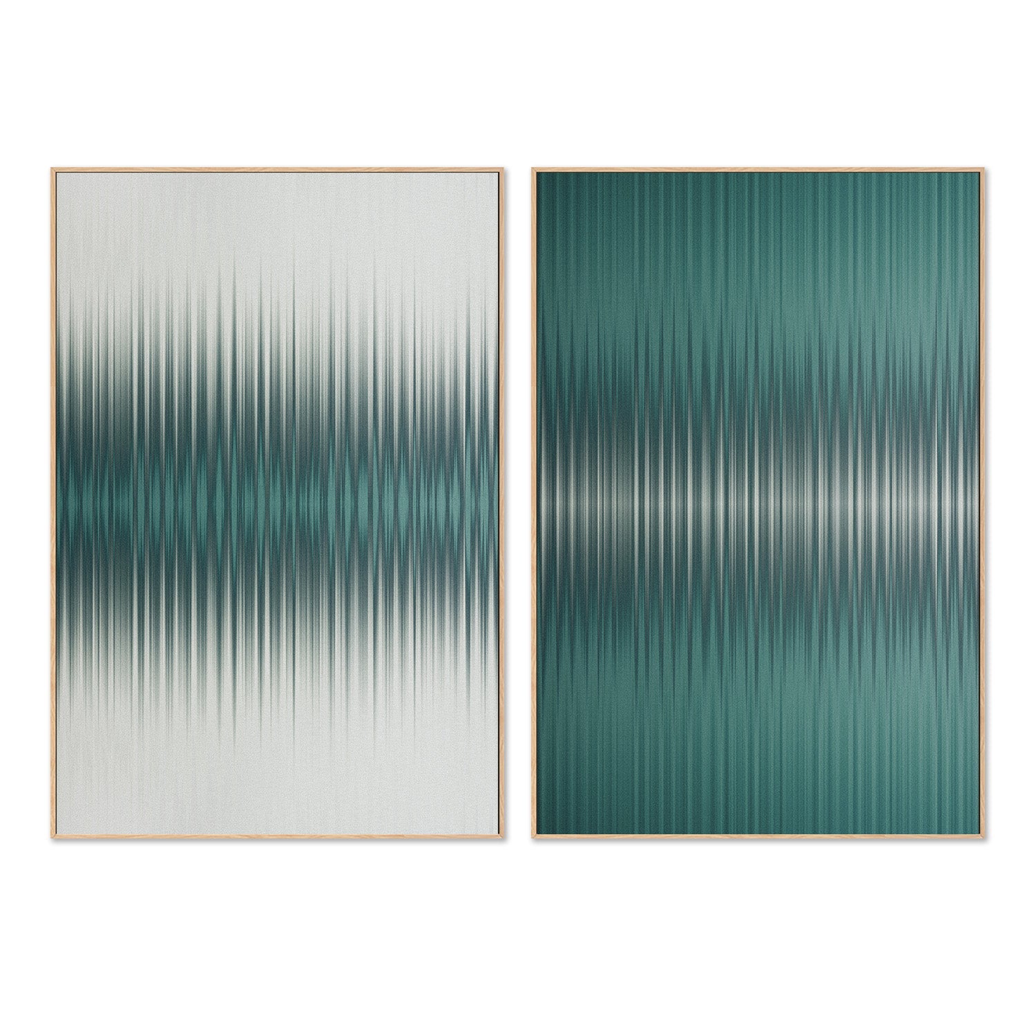 wall-art-print-canvas-poster-framed-Euphoria, White and Green, Style A & B, Set Of 2 , By Alma-4